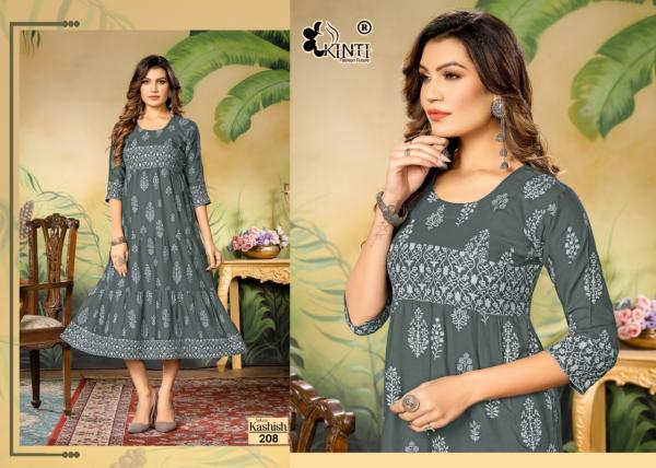 Kinti Kashish Vol 2 Rayon Designer Long Kurti Collection